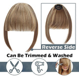 Clip In Hair Bangs Extensions French Bangs Stylish Bangs Hair Pieces blonde & bleachblonde blonde & bleachblonde 28cm - 45-Degree Angle