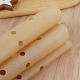 Perforated Baking Paper for Air Fryer, 100-pack, White, 20 cm - Top-Down View
