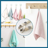 Towel Clamps 5-Pack Metal Towel Hooks for Kitchen Bathroom with Braided Cotton Holder Compatible with Dishcloths - Side View