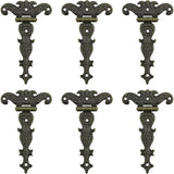Antique Hinges, Bronze Decorative Retro Carved Hinges Cabinet Hinges For Doors Cupboard Jewelry Box 6 pcs