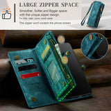 Retro Leather Wallet Case with Card Holder & Magnetic Closure for iPhone 16 & Samsung, Dark Pink Dark Pink \u4e09\u661fS25 - Side View