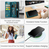 Retro Leather Wallet Case with Card Holder & Magnetic Closure for iPhone 16 & Samsung, Dark Pink Dark Pink \u4e09\u661fS25
