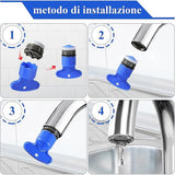 pcs M18.5 Aerator, Kitchen and Bathroom Faucet Aerator, Water Saving Plastic Sink Faucet Aerator With 2 Keys, Blue - Top-Down View