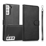 Samsung S22 Wallet Case Magnet Black Black