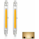 2-pack R7S 118mm 20W dimmable LED bulb, warm white 3000K 3000LM, 360 degree lighting, flicker-free, compatible with halogen bulbs J118 300W - Side View