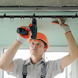 Meter Black Bendable Ceiling Track for Curtains, Flexible Ceiling Curtain Track - Front View