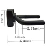 5-pack black guitar hanger wall mount with screws fits guitars - Top-Down View