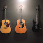 5-pack black guitar hanger wall mount with screws fits guitars