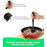 Meat Divider, Minced Beef Chopper, Heat Resistant Meat Divider for Hamburger Mincer, Nylon Chopper for Hamburgers - Front View
