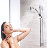 Powerful Rain Shower Head - High Pressure Rain Shower Heads - Large Square Shower Head with Chrome Finish - Universal Replacement Shower Accessories