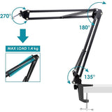 Microphone Stand - Professional Stand for HyperX QuadCast S Condenser Microphone - Top-Down View