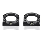 2x Black silver-colored bakelite handle for frying pan saucepan kitchen utensils