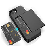 iPhone 16E case with card holder Black Black_yux