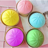 3pcs Dumpling Stress Balls Squeeze Sensory Toys with Steamer Handballs Toys Party Favors