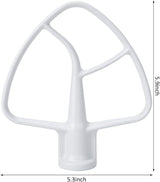 K45B Flat Beater with Coating Compatible with KitchenAid 4.5L Mixer - Top-Down View