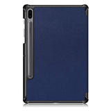 Galaxy Tab S6 Leather Case with Three Flaps - Rear View