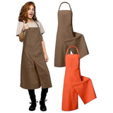 2pcs Ceramic Aprons with Split Legs Ceramic Aprons Split Legs Long Ceramic Aprons for Women Men DIY Cera (FMY)_qcx - Front View