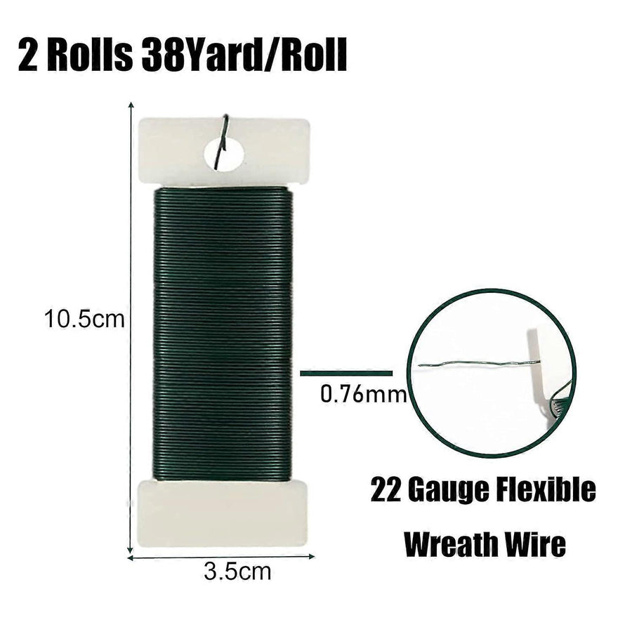 rolls green floral wire for wreath tying, wreath tying wire—yux
