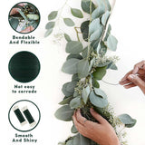 rolls green floral wire for wreath tying, wreath tying wire—yux - Side View