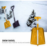 Snow Shovel, Comfortable Handle, Telescopic Snow Shovel Extension, Fine Texture for Outdoor Use (Gold) - Top-Down View