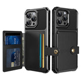 iPhone 16 Pro Case with Card Slot Black 82 - Side View