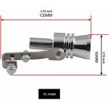 Universal Car Turbo Whistle Simulator, Aluminum Exhaust Whistle, Compatible with 56-85mm Pipe Diameter - Front View