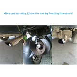 Universal Car Turbo Whistle Simulator, Aluminum Exhaust Whistle, Compatible with 56-85mm Pipe Diameter - Top-Down View