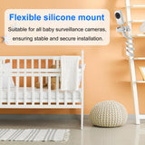 Universal Baby Monitor Holder Longer White Flexible Silicone Baby Camera Tripod - Front View
