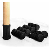 24 pcs Felt Chair Socks, Furniture Table Covers Protectors for Legs Feet Floors - Prevents Scratches and Noise (Black) - Side View