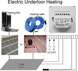 Manual Electric Underfloor Heating Thermostat with AC 220v 16a Probe, Mechanical Underfloor Heating Thermostat Control [Energy Class A+++] (x) - Top-Down View