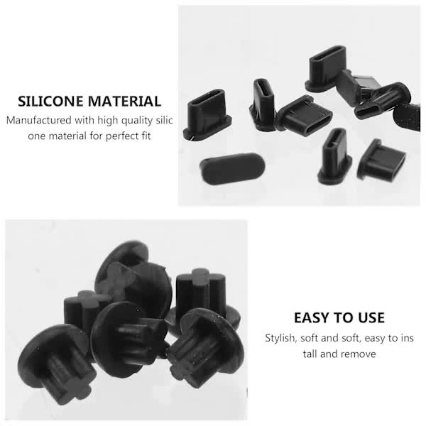 【PP】10 Pairs Small Phone Port Dust Cover Earphone Jack USB C Dust Cover Smartphone Dust Cover USB C Connector