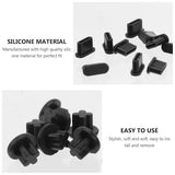 【PP】10 Pairs Small Phone Port Dust Cover Earphone Jack USB C Dust Cover Smartphone Dust Cover USB C Connector - Front View