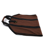 Canvas Firewood Basket, Canvas Firewood Bag, Water-Resistant Firewood Basket, Foldable Firewood Accessories, Perfect for Wood-Burning Stoves, Camping - Side View