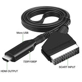 SCART to HDMI Converter - All-in-one SCART to HDMI Adapter 1080P, Easy Plug and Play - Top-Down View