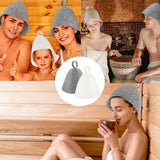 pcs sauna hats, original wool, comfortable and breathable for sauna, 100% natural sauna accessories in felt (gray and white) _jar