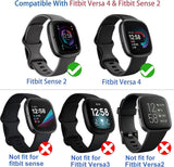 Diruite 4-Pack Case for Fitbit Versa 4/Sense 2 Screen Protector, HD Shockproof Soft TPU Full Protection Screen Protector Case for Fitbit V_qcx - Front View