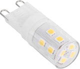 10pcs G9 2W 16LED Mini LED Bulbs, Ceramic Base, Eye Protection, Dimmable Design, Energy Saving Equivalent to 30 Watt Halogen - Front View