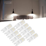 10pcs G9 2W 16LED Mini LED Bulbs, Ceramic Base, Eye Protection, Dimmable Design, Energy Saving Equivalent to 30 Watt Halogen - Top-Down View
