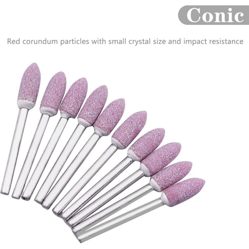 100pcs Abrasive Polishing Mounted Stone Rotary Tool Grinding Wheel for Dremel Rotary Tool 3mm Shank..DEBUNS
