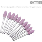100pcs Abrasive Polishing Mounted Stone Rotary Tool Grinding Wheel for Dremel Rotary Tool 3mm Shank..DEBUNS - Front View