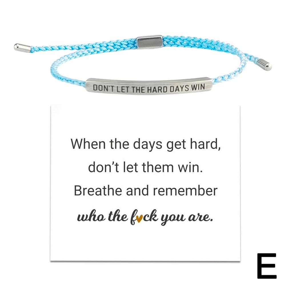CTDWNT Don't let the tough days win bracelet for women and men, Inspira blue onesize
