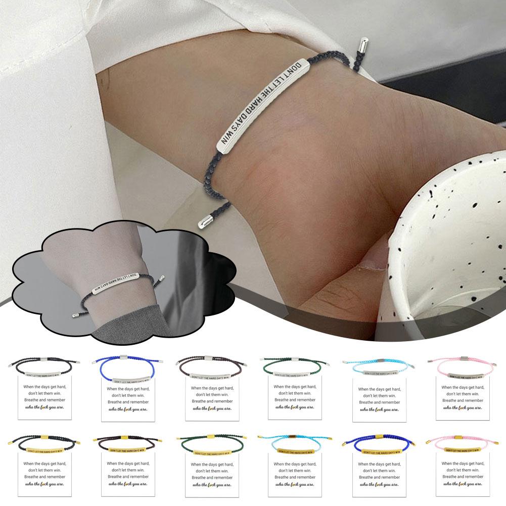 CTDWNT Don't let the tough days win bracelet for women and men, Inspira blue onesize