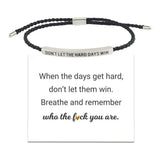 CTDWNT Don't let the tough days win bracelet for women and men, Inspira blue onesize