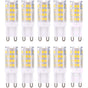 G9 LED Bulbs, Warm White 3000K 5W Light Equivalent 40W Halogen Bulbs 420 Lumen Non-Dimmable, 10-Pack