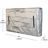Mattress Storage and Protective Cover for Moving - Waterproof Full Size Mattress Cover, Mattress Protector - 196x38x107cm, grey-..DEBUNS - Front View