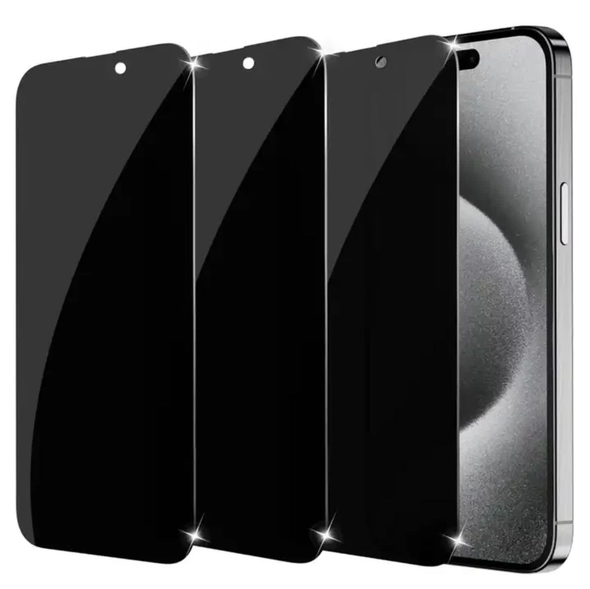 New 3-pack Compatible with iPhone 16 Pro Max Privacy Tempered Glass Screen Protector
