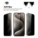 New 3-pack Compatible with iPhone 16 Pro Max Privacy Tempered Glass Screen Protector