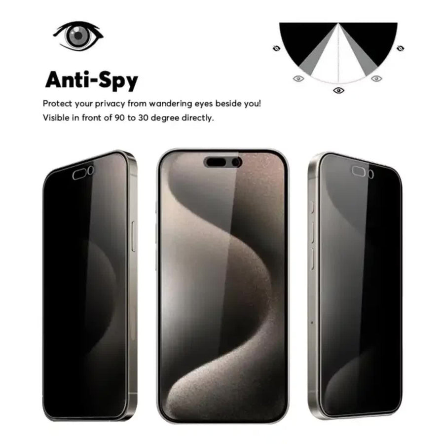 New 3-pack Compatible with iPhone 16 Pro Max Privacy Tempered Glass Screen Protector