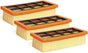 3-pack flat pleated filter for Kärcher vacuum cleaners AD 3200, AD 3 Premium and AD 4 Premium, 6.415-953.0 [BR]_jar