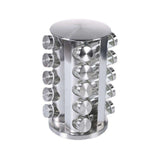 20 Glass Jars with Labels, Transparent, Rotating Spice Tower